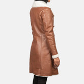 Amie Brown Double Breasted Shearling Coat